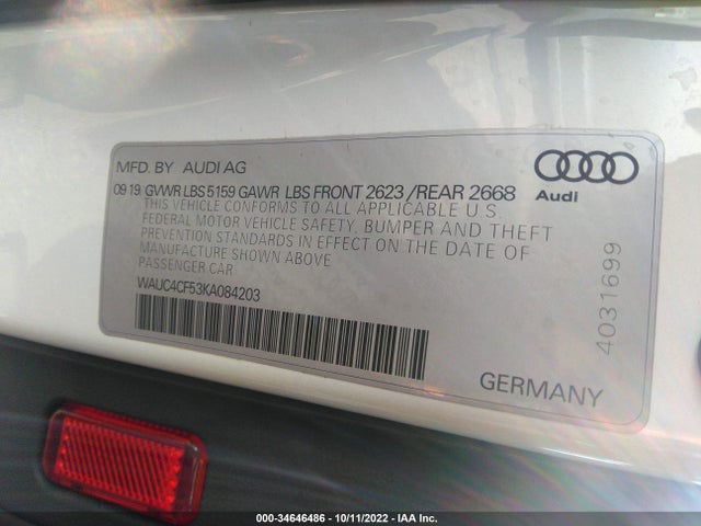 2019 Audi S5, VIN: WAUC4CF53KA084203