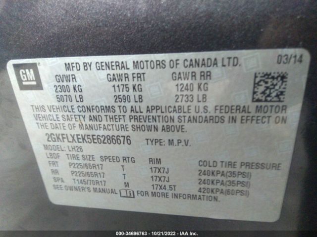 2GKFLXEK5E6286676 GMC Terrain Slt