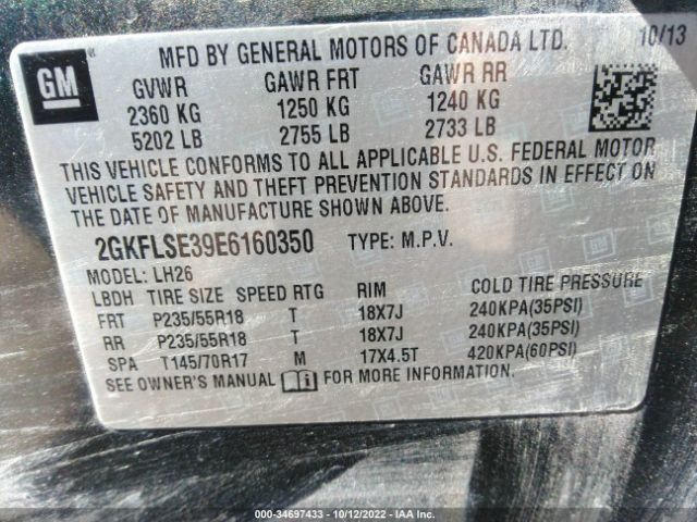 2GKFLSE39E6160350 GMC Terrain Slt