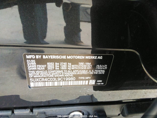 BMW X5 Sdrive40i 2020 5UXCR4C03L9C19980 Image 9