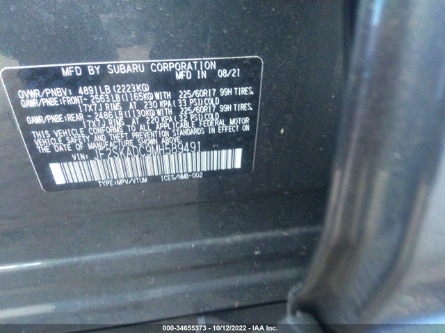 2021 Subaru Forester, VIN: JF2SKADC9MH589491