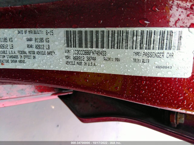 Chrysler 200 2015 1C3CCCBB6FN745453 Image 9
