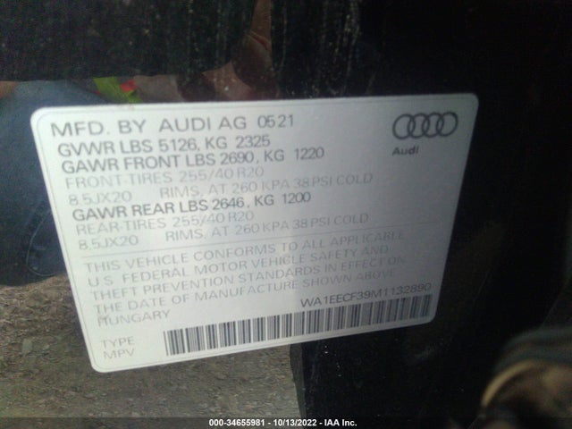 2021 Audi Q3, VIN: WA1EECF39M1132890