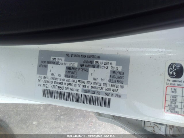 2021 Mazda 6, VIN: JM1GL1TY7M1606540