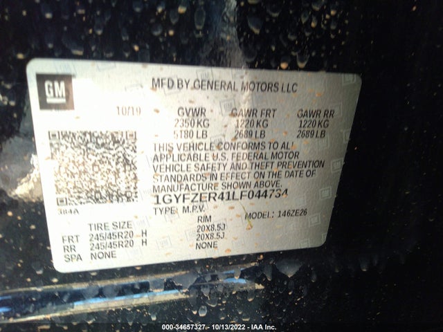 2020 Cadillac XT4, VIN: 1GYFZER41LF044734