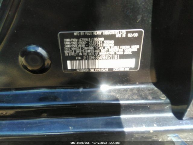 JF1GH63649H821181 Subaru Impreza Wagon Outback Sport