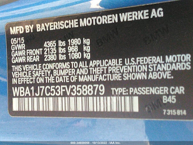 BMW 2 Series M235i 2015 WBA1J7C53FV358879 Image 14