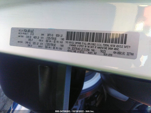 RAM Promaster Cargo Van 2018 3C6TRVAG1JE151294 Image 9