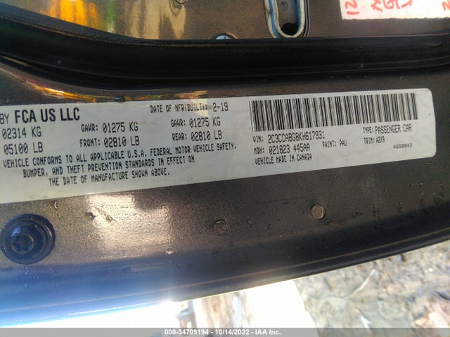 2C3CCABG8KH617931 Chrysler 300 300s