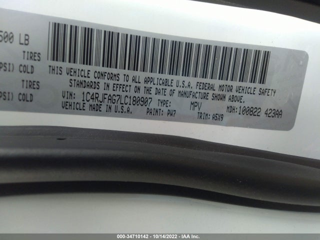 Jeep Grand Cherokee Laredo E 2020 1C4RJFAG7LC180907 Image 10