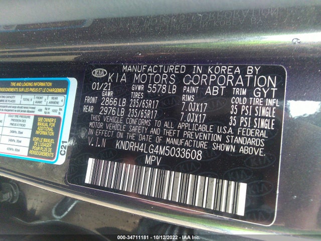 2021 Kia Sorento, VIN: KNDRH4LG4M5033608
