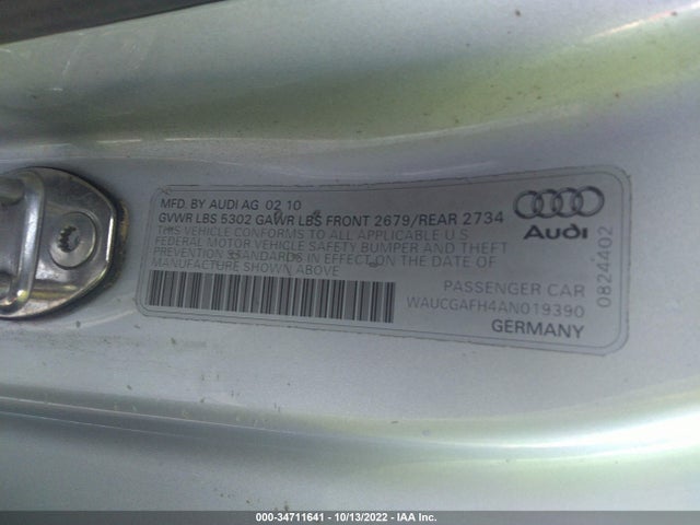 WAUCGAFH4AN019390 Audi S5 Premium Plus