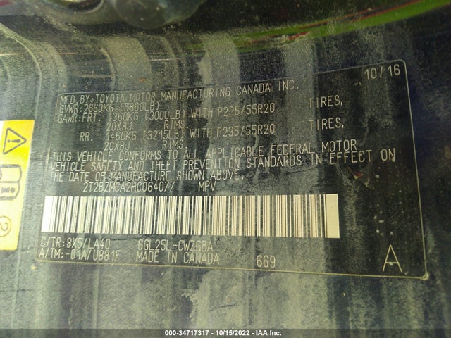Lexus Rx Rx 350 2017 2T2BZMCA2HC064077 Image 9