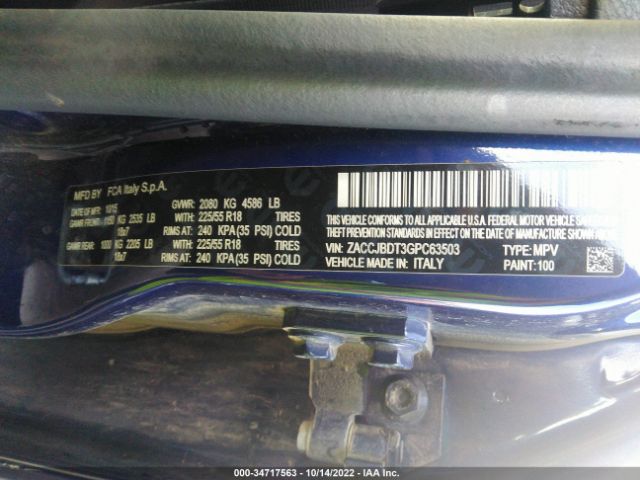 ZACCJBDT3GPC63503 Jeep Renegade Limited