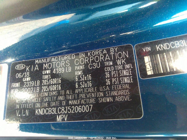 2018 Kia Niro, VIN: KNDCB3LC8J5206007