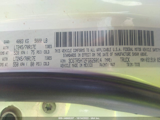 2015 Ram 2500, VIN: 3C6TR5HT2FG626014