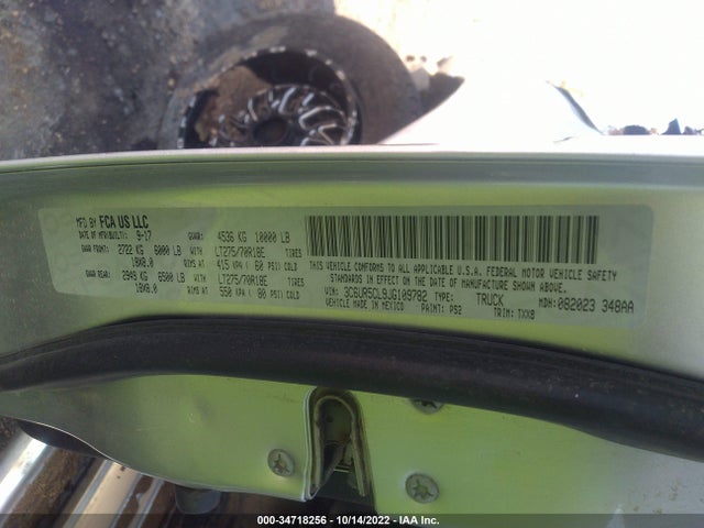 RAM 2500 Tradesman 2018 3C6UR5CL9JG109782 Image 9