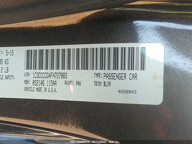 Chrysler 200 C 2015 1C3CCCCG4FN727883 Image 14