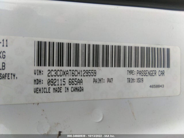 Dodge Charger Police 2012 2C3CDXAT6CH129559 Image 10