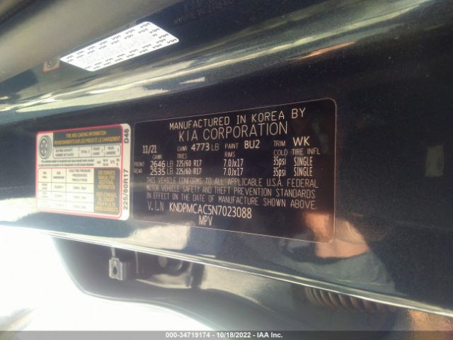 KNDPMCAC5N7023088 KIA Sportage Lx
