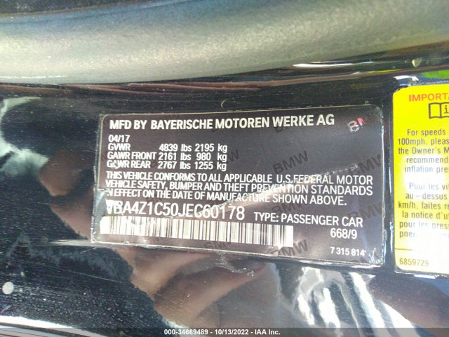 BMW 4 Series 430i 2018 WBA4Z1C50JEC60178 Image 9
