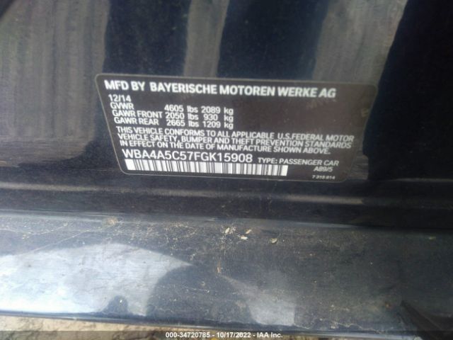 WBA4A5C57FGK15908 BMW 4 Series 428i