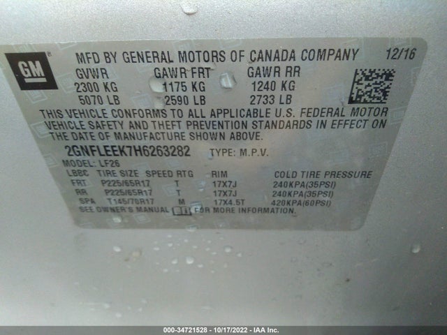 Chevrolet EQUINOX LS 2017 2GNFLEEK7H6263282 Image 9