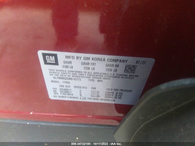 Chevrolet Trailblazer Ls 2021 KL79MMS25MB142773 Image 9
