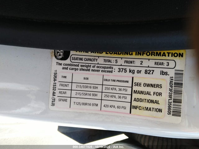2015 Ford Focus, VIN: 1FADP3F28FL356605