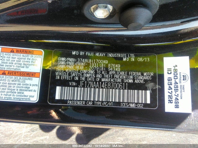 2014 Scion FR-S, VIN: JF1ZNAA14E8700611