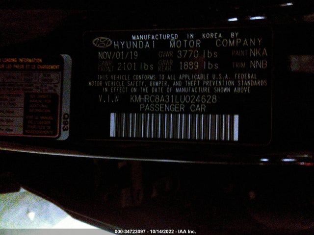 2020 Hyundai Venue, VIN: KMHRC8A31LU024628