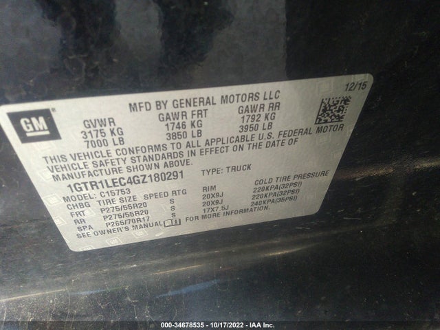 GMC SIERRA 1500 2016 1GTR1LEC4GZ180291 Image 9