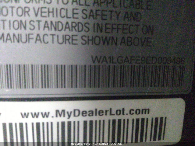 WA1LGAFE9ED009498 Audi Q7 3.0t Premium Plus