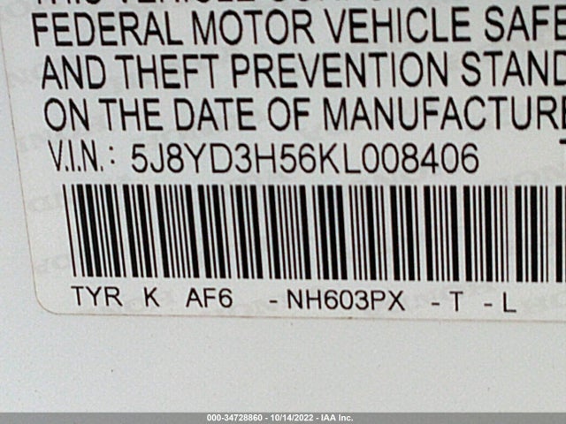 Acura Mdx W/technology Pkg 2019 5J8YD3H56KL008406 Image 9