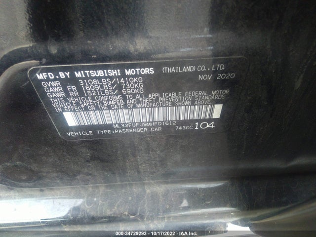 Mitsubishi MIRAGE G4 2021 ML32FUFJ9MHF01612 Image 10
