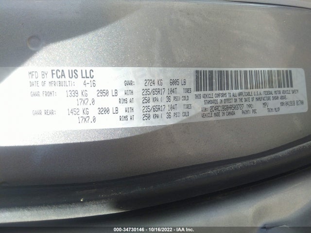 Chrysler Pacifica Touring-l 2017 2C4RC1BG8HR503727 Image 9