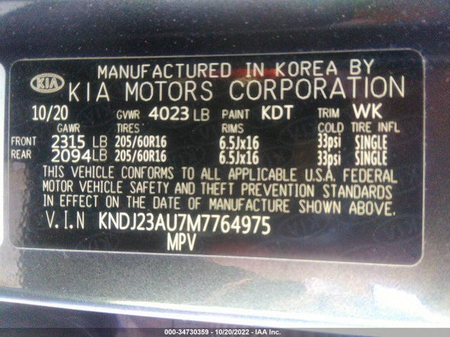 KIA SOUL LX 2021 KNDJ23AU7M7764975 Image 11