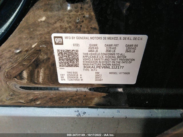 2022 GMC Terrain, VIN: 3GKALPEV6NL112177