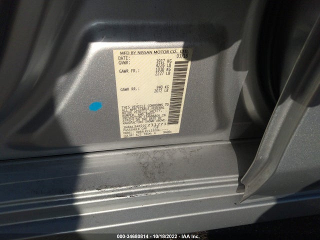 2018 NISSAN ALTIMA 2.5 SL VIN: 1N4AL3AP2JC231271
