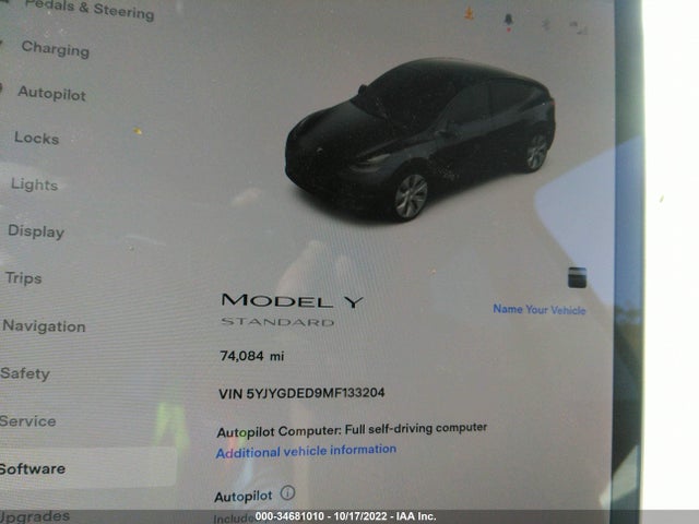 Tesla Model Y Standard Range 2021 5YJYGDED9MF133204 Image 8