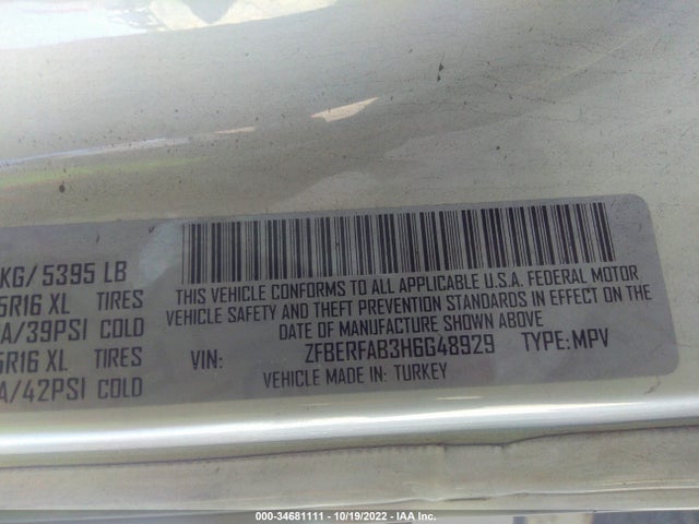 2017 Ram Promaster City, VIN: ZFBERFAB3H6G48929