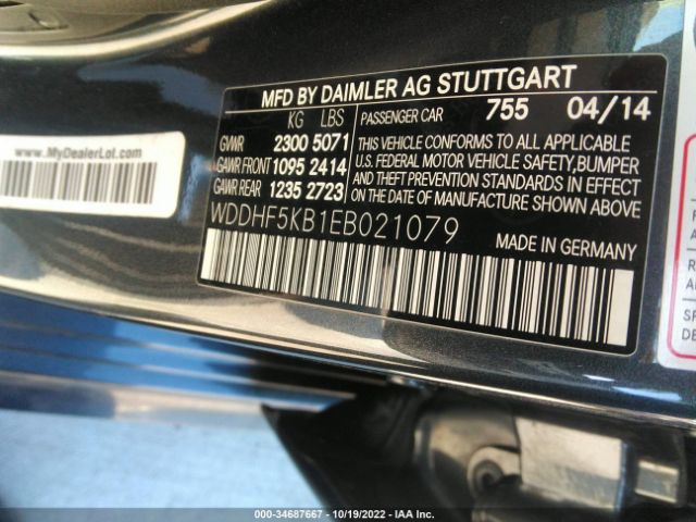 WDDHF5KB1EB021079 Mercedes-Benz E-class E 350
