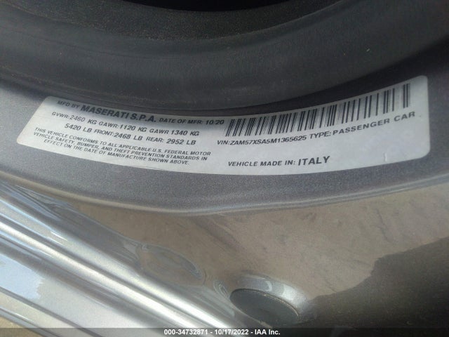 2021 Maserati Ghibli, VIN: ZAM57XSA5M1365625
