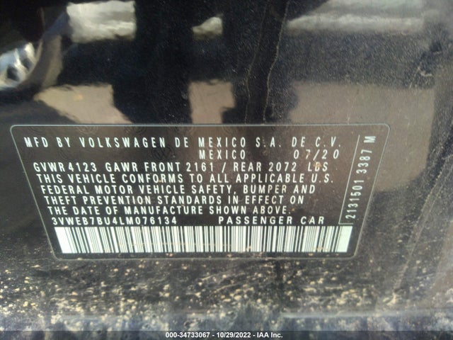 3VWEB7BU4LM076134 Volkswagen JETTA SEL