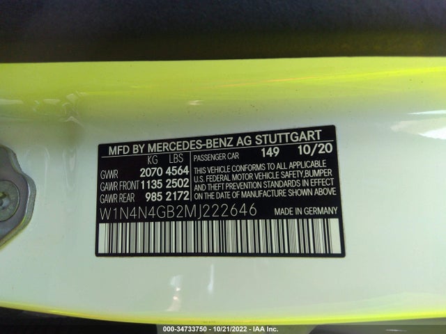 2021 Mercedes-Benz GLA-Class, VIN: W1N4N4GB2MJ222646
