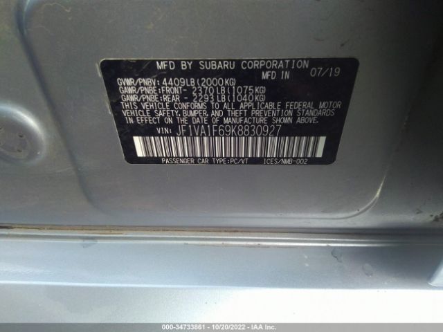 JF1VA1F69K8830927 Subaru Wrx Premium