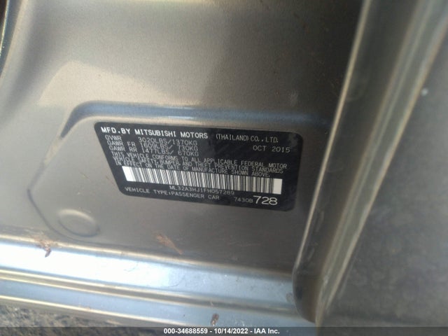 ML32A3HJ1FH057289 Mitsubishi Mirage De/rf