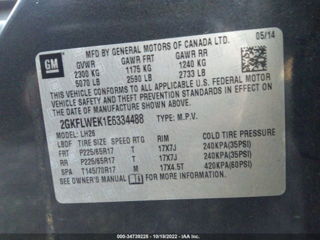 2GKFLWEK1E6334488 GMC Terrain Sle
