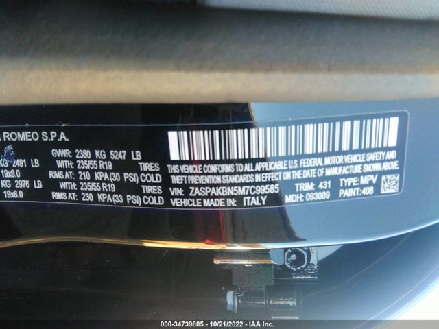 ZASPAKBN5M7C99585 Alfa Romeo STELVIO TI