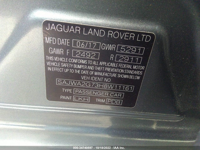 2017 Jaguar XJ, VIN: SAJWA2G73H8W11161